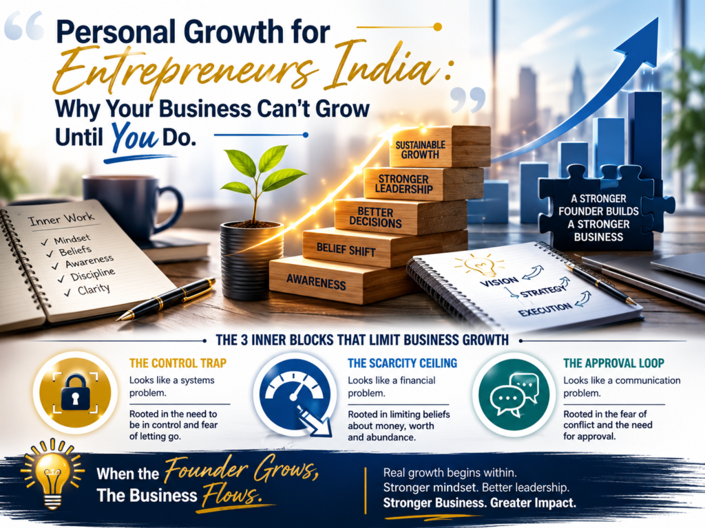 Personal growth for entrepreneurs India inner work and business growth
